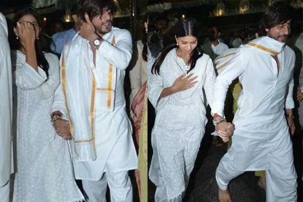 Actor Shah Rukh Khan, his daughter Suhana Khan and actress Nayanthara offered prayers at Sri Venkatachalapathi Swamy in Tirupati..
